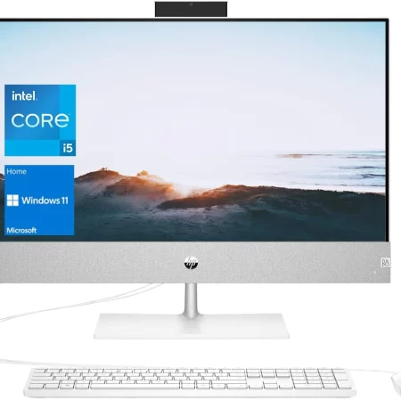 HP PAVILION 24 -CA1091NH AIO PC, INTEL CORE I5-12400T, 8GB /512SSD /2GB NVIDIA GEFORCE MX450 DEDICATED GRAPHICS, 23.8" TOUCHSCREEN FHD, WIN11 HOME, WIRED KEYBOARD &MOUSE, SNOW FLAKE WHITE (6X8X0EA) (7 UNITS LEFT) - Image 2