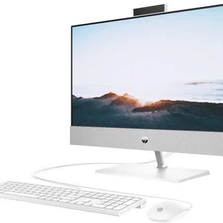 HP PAVILION 24 -CA1091NH AIO PC, INTEL CORE I5-12400T, 8GB /512SSD /2GB NVIDIA GEFORCE MX450 DEDICATED GRAPHICS, 23.8" TOUCHSCREEN FHD, WIN11 HOME, WIRED KEYBOARD &MOUSE, SNOW FLAKE WHITE (6X8X0EA) (7 UNITS LEFT) - Image 3