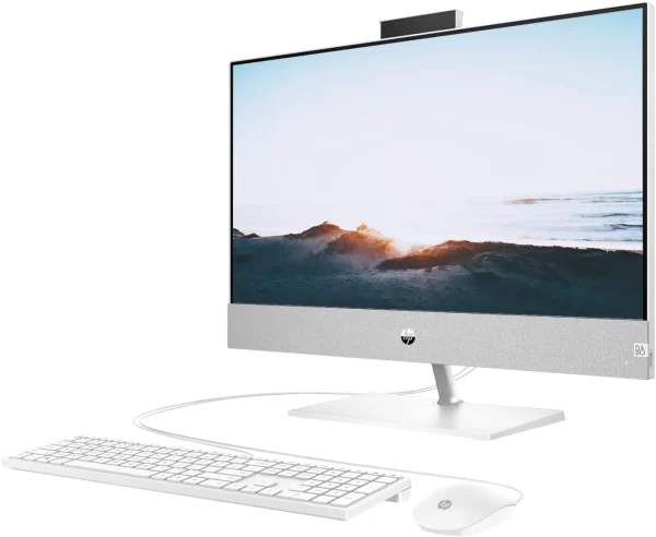 HP PAVILION 24 -CA1091NH AIO PC, INTEL CORE I5-12400T, 8GB /512SSD /2GB NVIDIA GEFORCE MX450 DEDICATED GRAPHICS, 23.8" TOUCHSCREEN FHD, WIN11 HOME, WIRED KEYBOARD &MOUSE, SNOW FLAKE WHITE (6X8X0EA) (7 UNITS LEFT) - Image 3