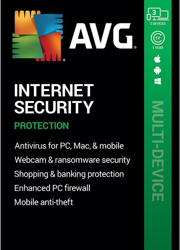 AVG INTERNET SECURITY 3 USERS, 1YEAR