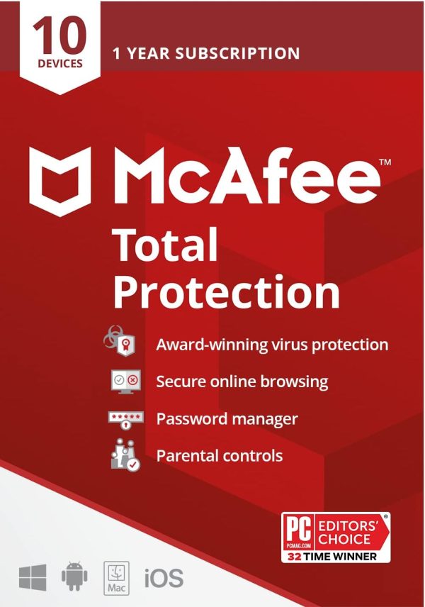 MCAFEE INTERNET SECURITY 5 USER, 1YEAR