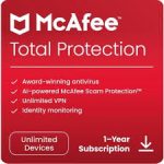 MCAFEE TOTAL PROTECTION UNLIMITED DEVICES, 1 YEAR